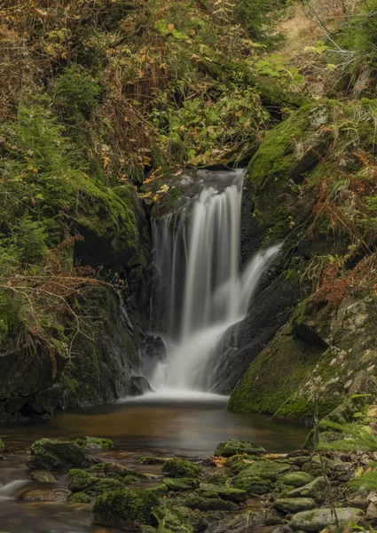 Javori waterfall on Javori creek in Krkonose mountains — Stock Photo, Image