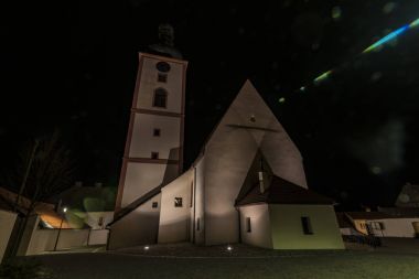 Veseli nad Luznici town Güney Bohemya'da kilise