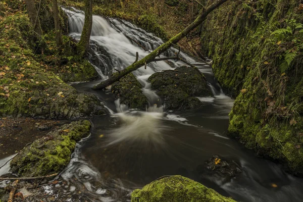 Bobri wodospady w České Stredohori góry — Zdjęcie stockowe