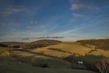 Çayır Erbenova gözetleme kulesi yakınındaki ağaçlarla