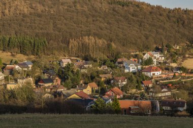 Dobetice Köyü ve şehrin Usti nad Labem bakış açısı