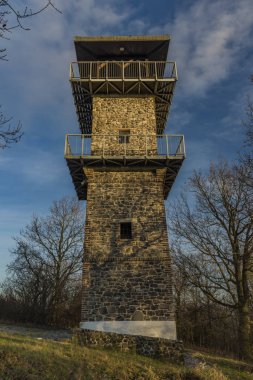 Sunset akşam Erbenova gözetleme kulesi