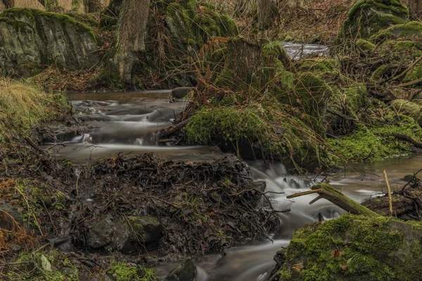 Dubinská creek poblíž vesnice Semnice v karlovarské oblasti — Stock fotografie