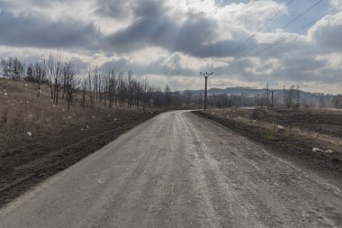 Usti nad Labem city yakınındaki çöp dökümü