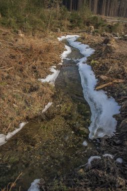Slunecna yakındaki dere tepe kuzeyde Moravya
