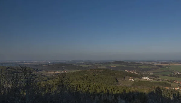 Uitzicht Vanaf Uitkijktoren Granatnik Buurt Van Zlata Koruna Dorp Lente — Stockfoto