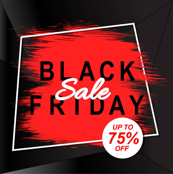 Black friday sale banner. Discount template.Abstract background.