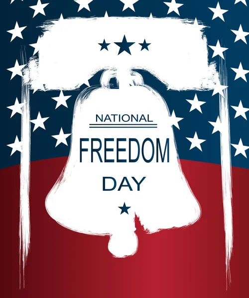 Poster ya da Ulusal Özgürlük günü afişler! -1 Şubat. ABD bayrağı arka plan olarak.
