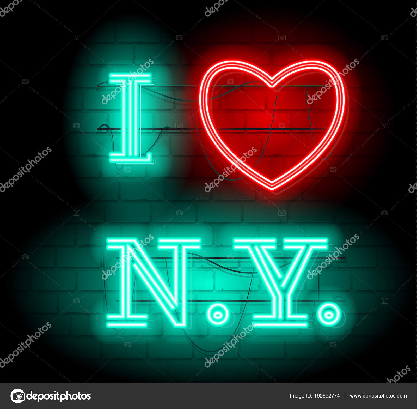 Love Letter Design Decoration Neon Style Sign Illustration