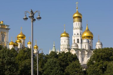 Archangelsky Katedrali ve çan kulesi, Ivan büyük, Moskova Kremlin. Rusya