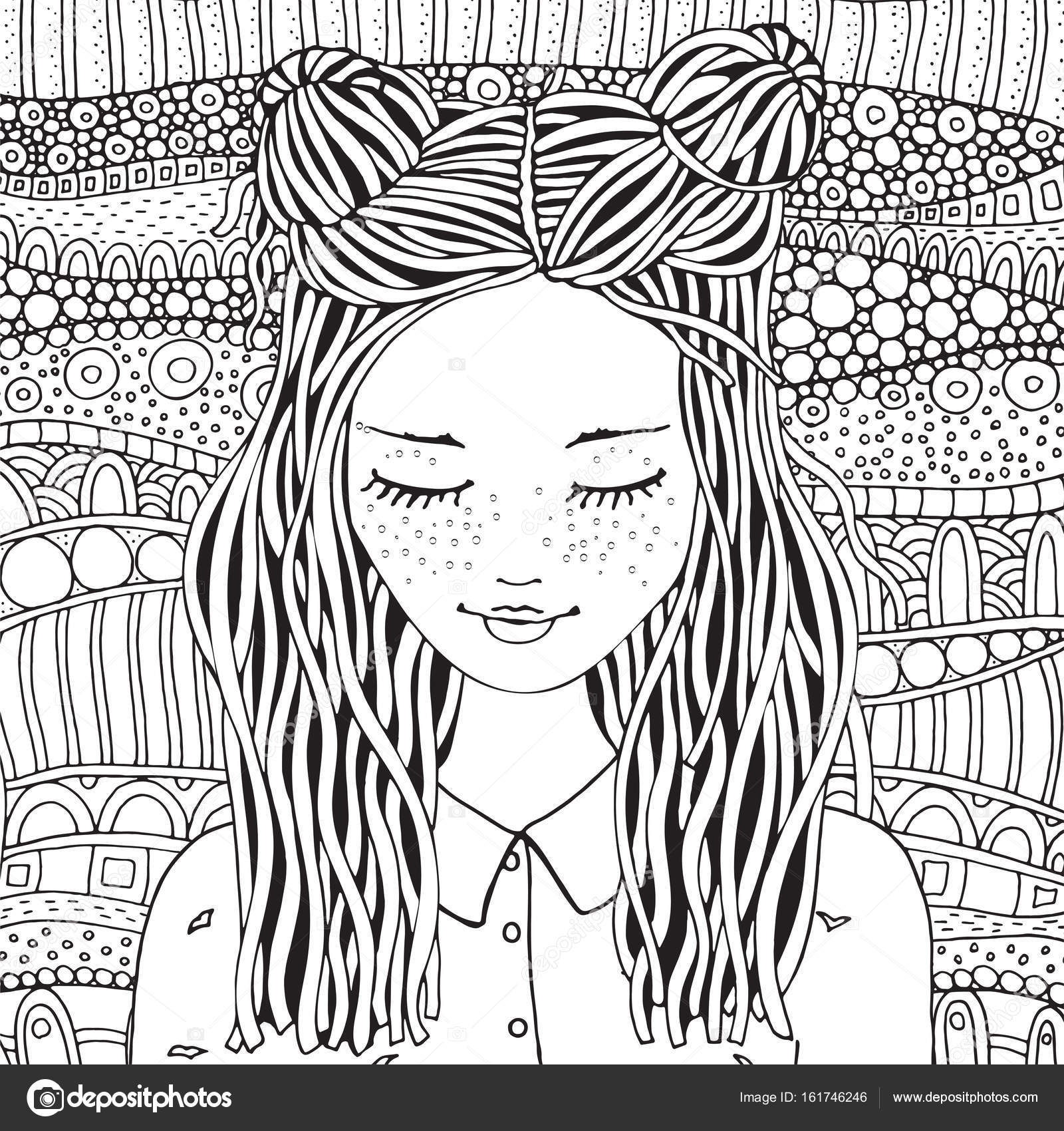 Раскраски в стиле инди girl