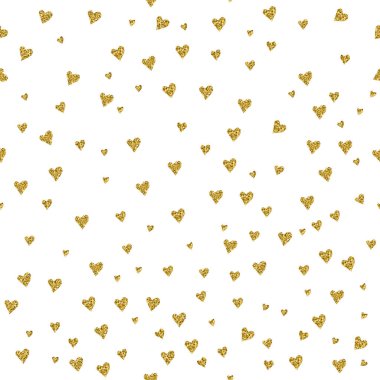 Altın kalpler konfeti