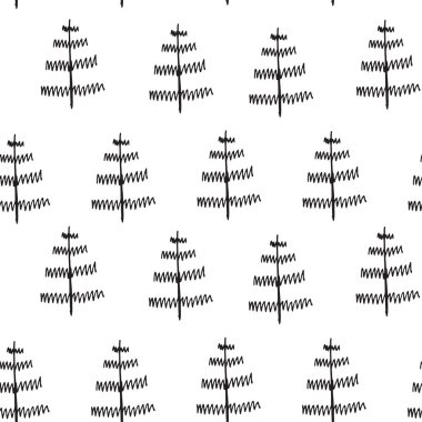 Çizilmiş Noel ağaçları