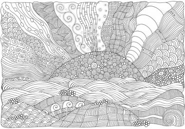 Siyah ve beyaz fantezi resim