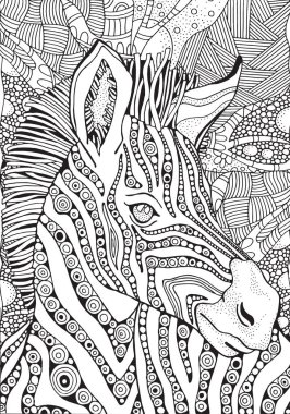  Zebra zentangle tarzı