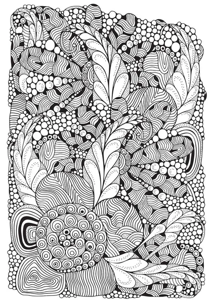 Floral pattern for coloring book — Stock Vector