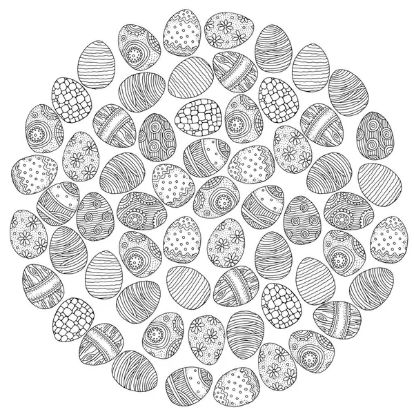 Pattern with Easter eggs — Stock Vector