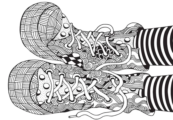 zentangle tarzı Ayakkabı