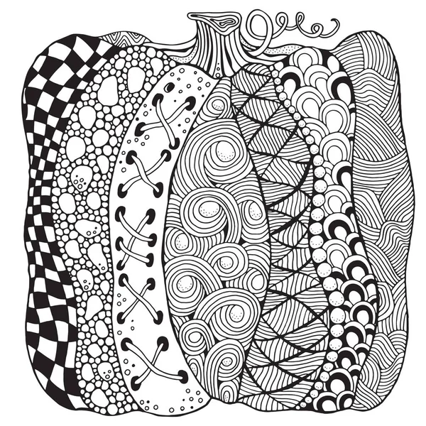 Kézzel rajzolt tök zentangle — Stock Vector