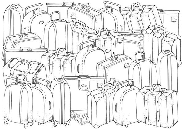 Set di borse e valigie — Vettoriale Stock