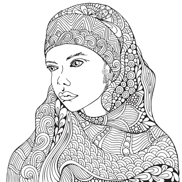 Arabische Moslimvrouw — Stockvector