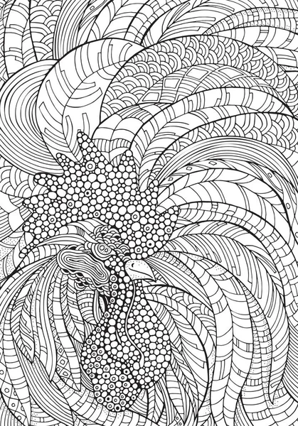 Pik in zentangle stijl — Stockvector