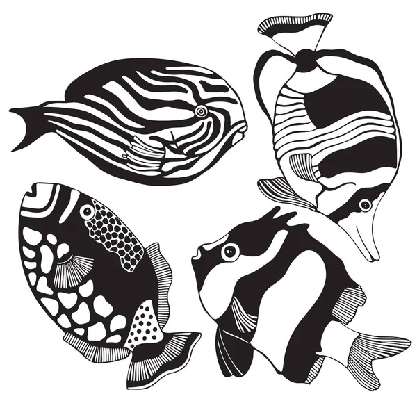 Екзотичні тропічні риби — стоковий вектор