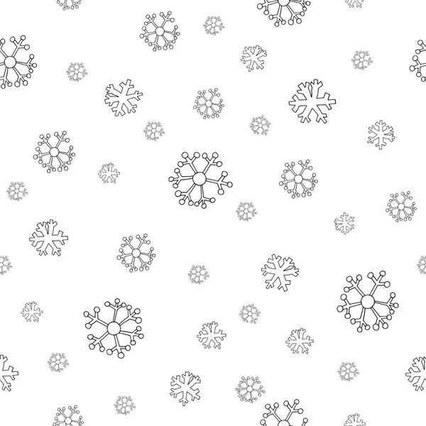 Overzicht winter sneeuwvlokken — Stockvector