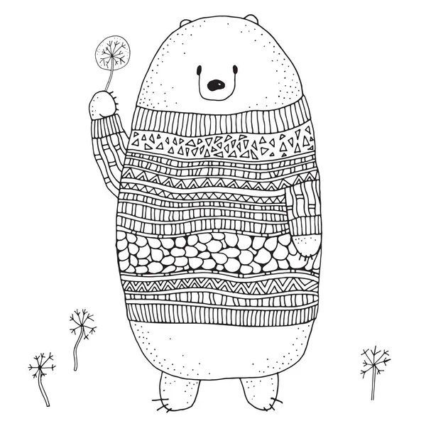 Mignon ours d'hiver — Image vectorielle