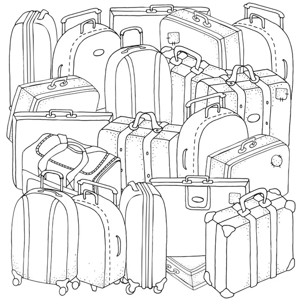 Set di borse e valigie — Vettoriale Stock