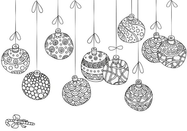 Висячие рождественские шары — стоковый вектор