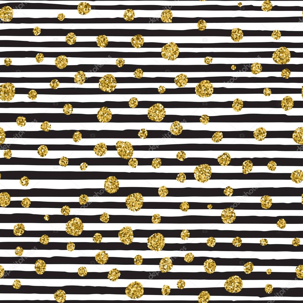 Seamless pattern with circles confetti