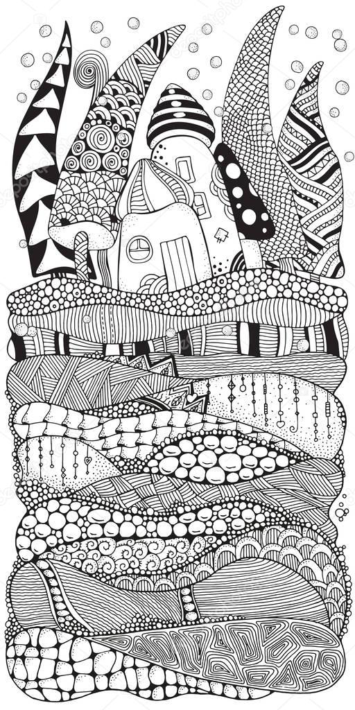 Pattern for adult coloring book  