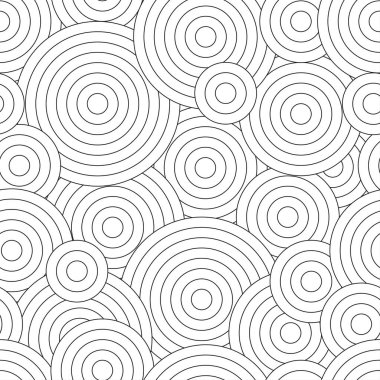 Boyama kitabı doodle tarzı için seamless modeli siyah ve beyaz. Swirls, elebaşı.