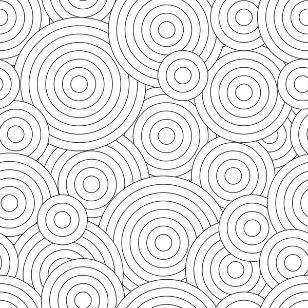 Boyama Kitabı Doodle Tarzı Için Seamless Modeli Siyah Beyaz Swirls — Stok Vektör