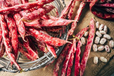 metal plaka kırmızı kabuğu fasulye