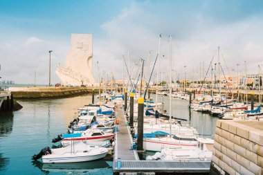 Belem liman bölgesinde tekneler