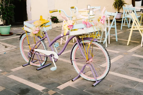 Amantea Calábria Itália Abril 2018 Bicicleta Colorida Avenida — Fotografia de Stock