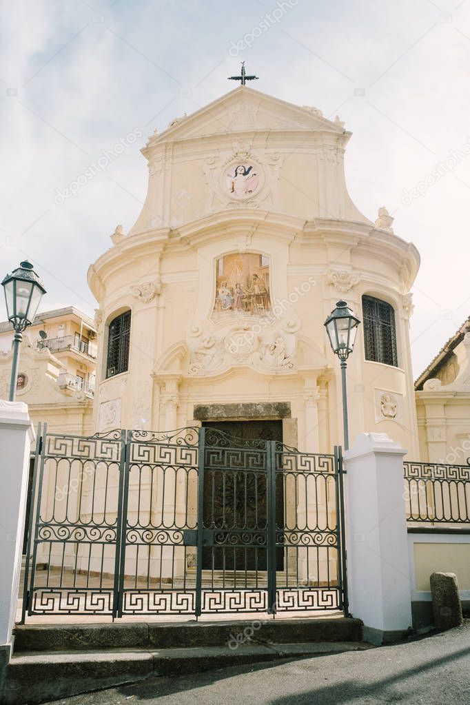 Pizzo Calabro, Calabria Italy - Facade of the church of San Sebastiano