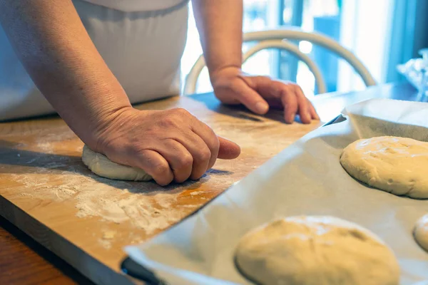 Preparazione Pasta Pane Fatto Casa — Foto Stock