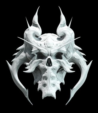 Skull design 3D illustration clipart