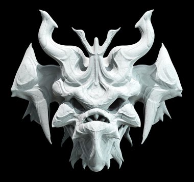 Kafatası tasarım 3d çizim