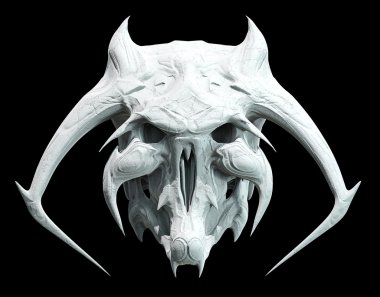 Kafatası tasarım 3d çizim