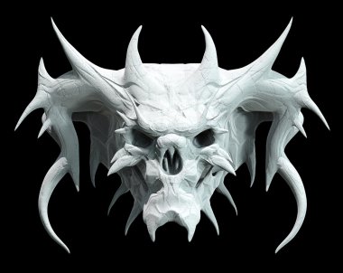 Kafatası tasarım 3d çizim