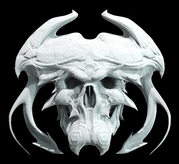 Desenho de crânio ilustração 3D — Fotografia de Stock