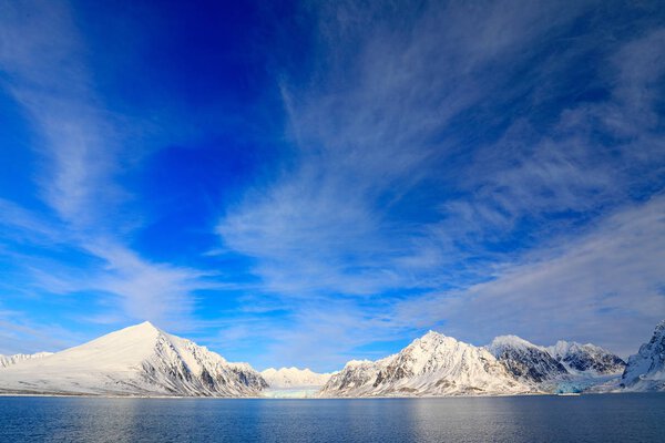 White snowy mountain