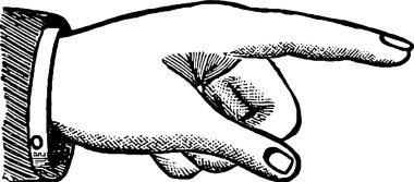 Vintage görüntü parmak işaret