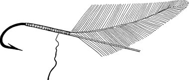 Vintage görüntü balıkçılık kanca