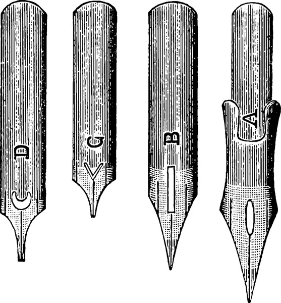 复古形象墨水笔 — 图库照片
