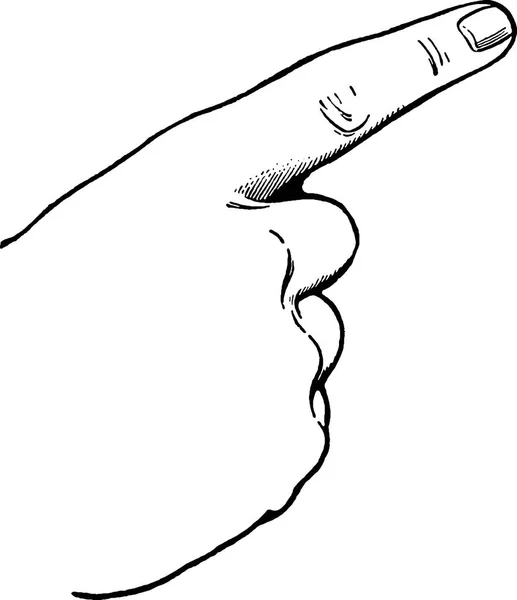 Винтажное изображение, указывающее пальцем — стоковое фото